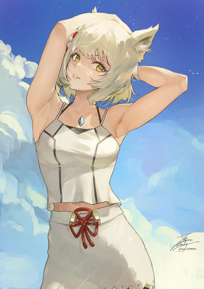 Mio , ArtStation, , , Anime Art, 