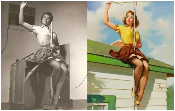 American pin-up art - Pin up, Girls, Drawing, beauty, Legs, Longpost, Gil Elvgren