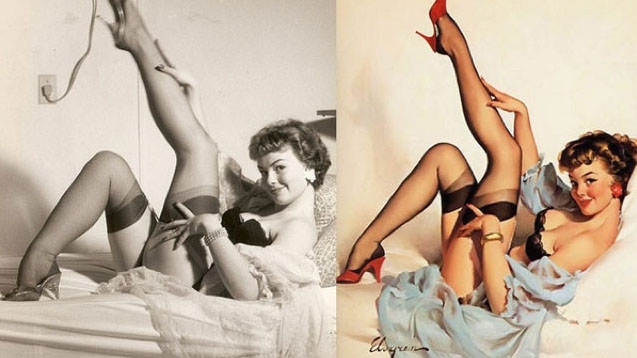 American pin-up art - Pin up, Girls, Drawing, beauty, Legs, Longpost, Gil Elvgren