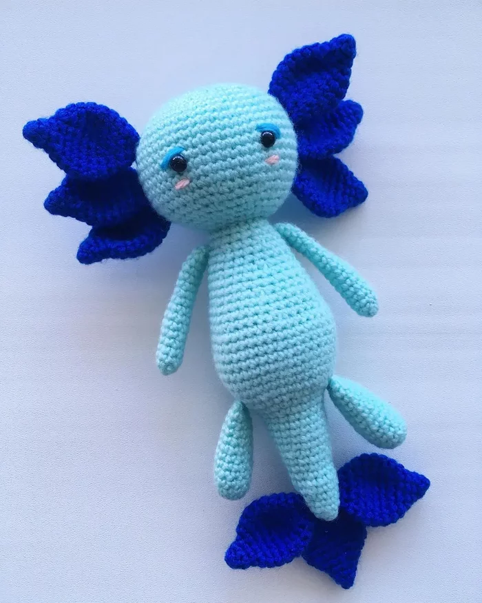 Knitting2 - Knitting, Amigurumi, Knitted toys, Axolotl, Longpost