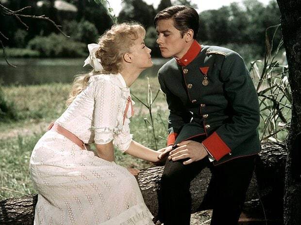 Romy Schneider and Alain Delon in Christina, 1958 - The photo, Photos from filming, Alain Delon, Romy Schneider, Actors and actresses, Celebrities, 50th