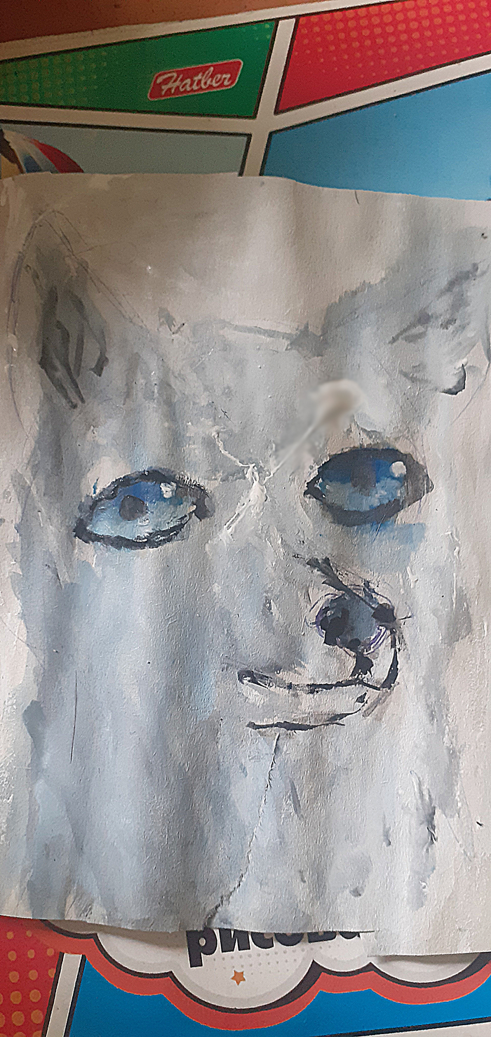 Что за порода решайте сами) рисовала акварелью