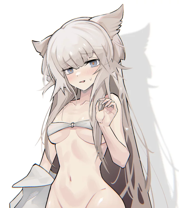 Perlica - NSFW, Anime Art, Аниме, Arknights, Animal Ears, Perlica (Arknights), Arknights: Endfield, Купальник