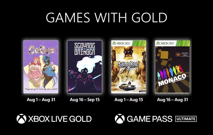 August Live Gold Games - Xbox, Xbox one, Xbox Live, Xbox series x, Console games