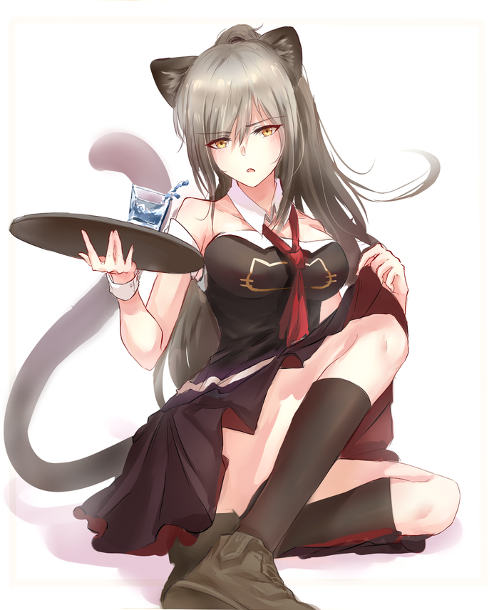 Schwarz Anime Art, , Arknights, Animal Ears, Schwarz
