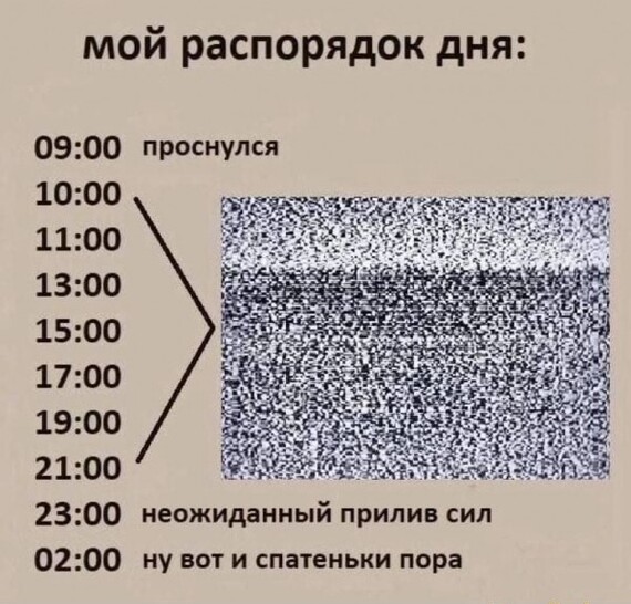 Мой распорядок дня: - Грустный юмор, Картинка с текстом, Распорядок