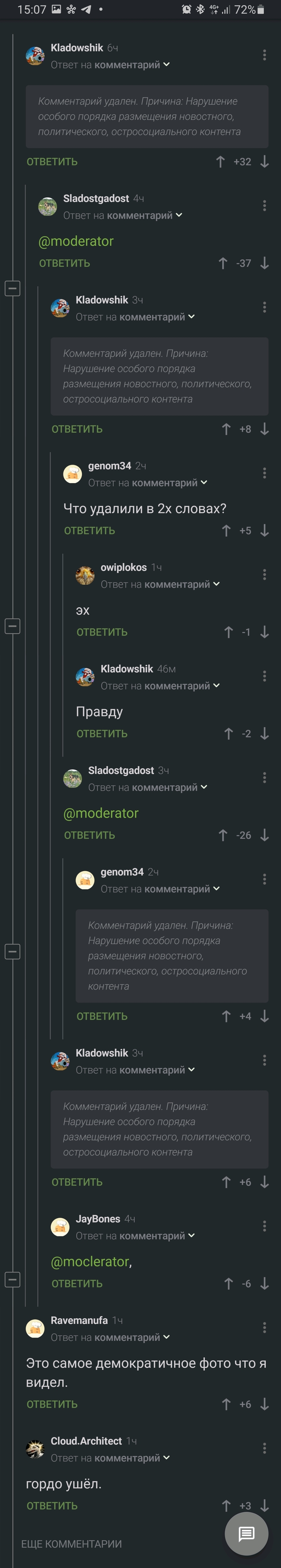 Самая интригующая ветка комментариев