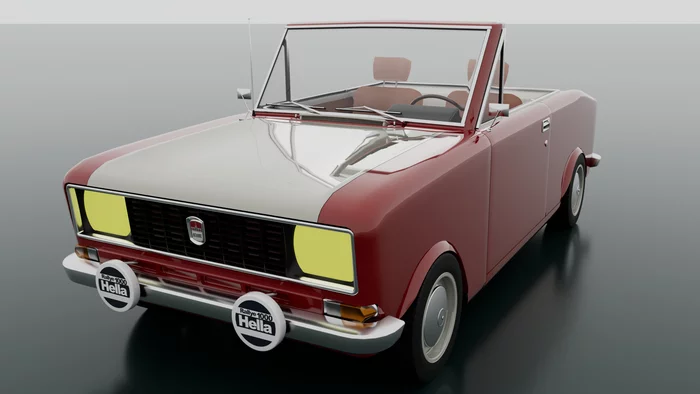 Moskvich 2140 Roadster - My, Auto, Moskvich, 3D, Cinema 4d, Video, Soundless, Longpost