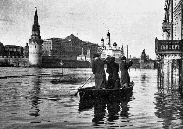 Flood in Moscow 1908 - Moscow, Flood, История России