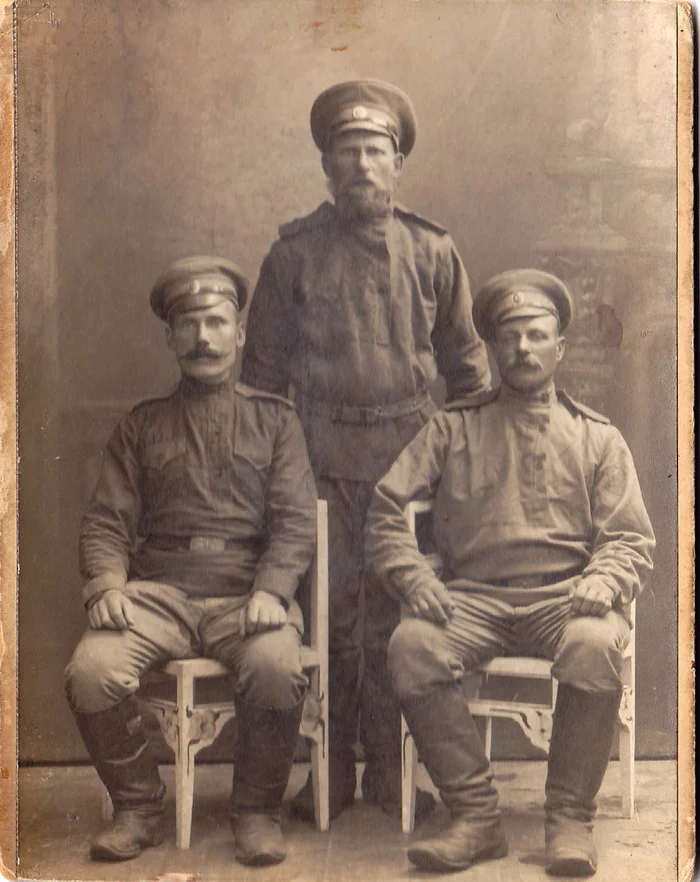 Russian soldiers of the First World... - The photo, История России, World War I, The soldiers, Old photo