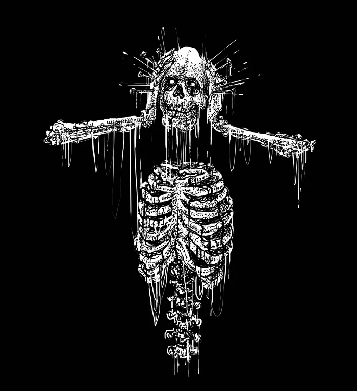 Crucified - My, Drawing, Graphics, Khorordkor