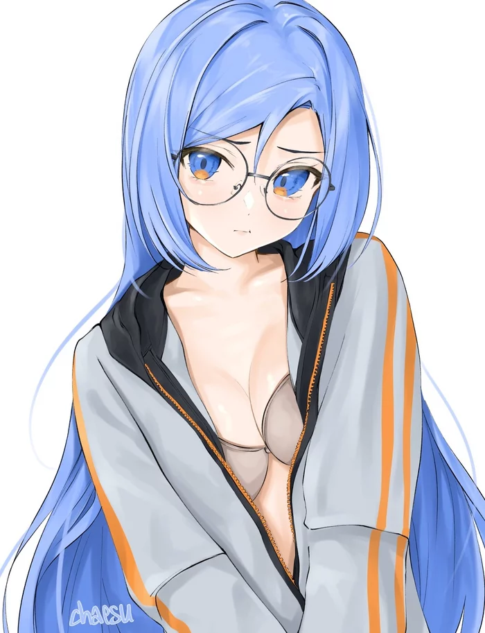 Glasses - NSFW, Аниме, Арт, Anime Art, Original Character, Minah, Очки, Chaesu