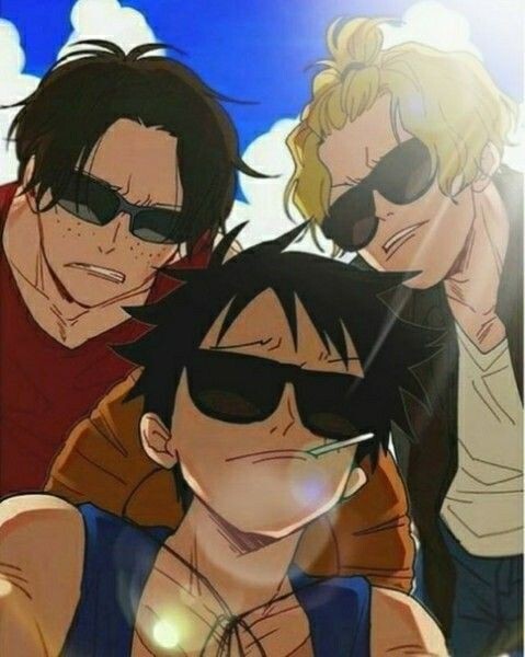 The best brothers - Anime, One piece, Anime art, Monkey D Luffy, Ace, Sabot, Brothers