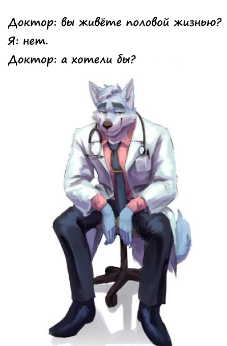 Doctor, I'm so embarrassed... - Furry, Humor, Furry wolf, Memes, Strange humor