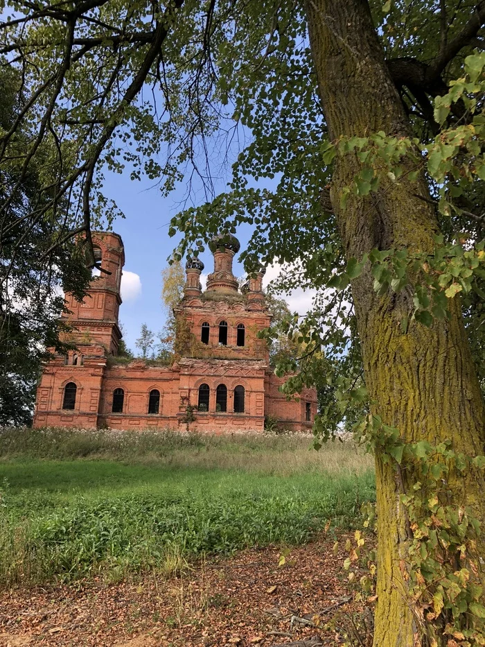 Even a simple trip out of town can bring enlightenment. How I found out about Baron Bergenheim - My, Architecture, Church, Temple, sights, Kaluga region, Ceramic tile, Floor tiles, Story, Interesting, История России, The culture, Longpost