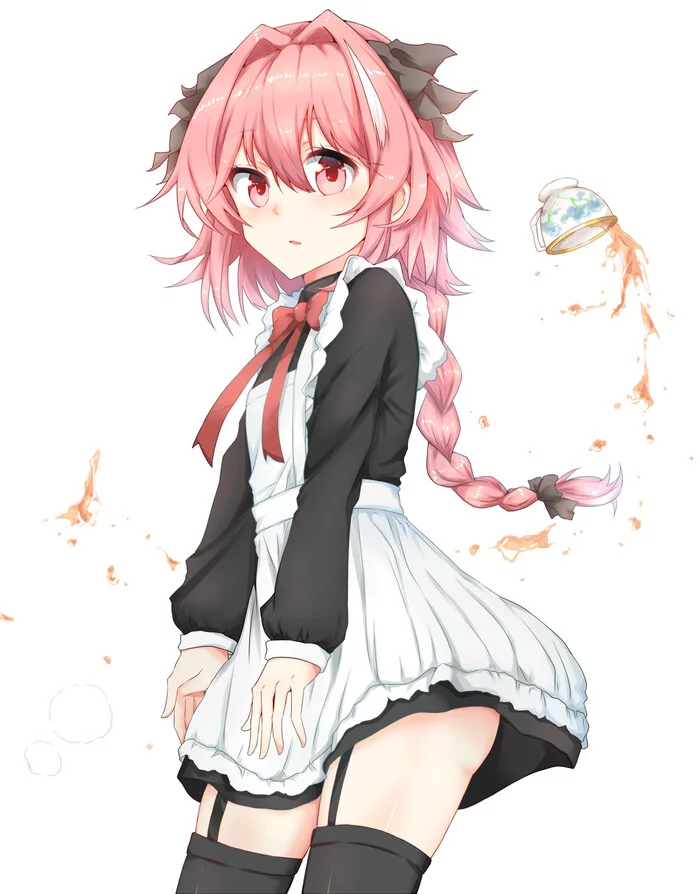 Astolfo Maid - Its a trap!, Anime, Anime art, Trap Art, Anime trap, Fate, Fate apocrypha, Astolfo, Femboy, Housemaid