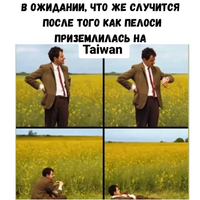 Pending - China, USA, Nancy Pelosi, Taiwan, Politics, Picture with text, Memes, Mr. Bean