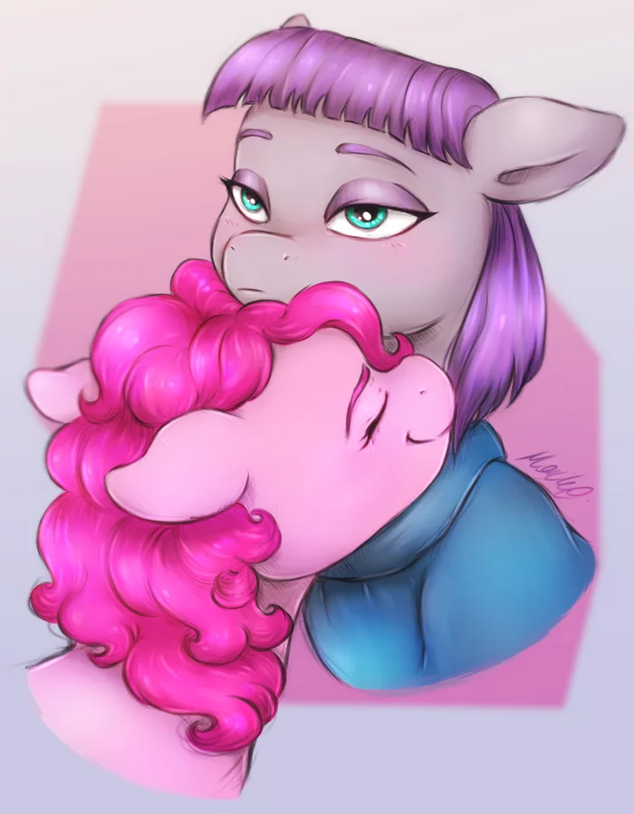 sisters - My little pony, Art, PonyArt, Pinkie pie, Maud pie, Buttersprinkle