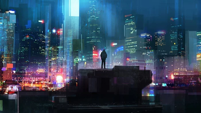 Don't go light into the nightlife - My, Story, Author's story, Fantasy, Cyberpunk, Longpost