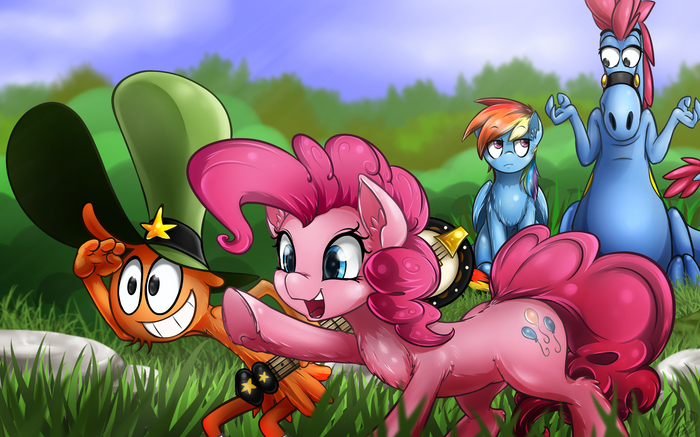   My Little Pony, Pinkie Pie, Wander Over Yonder, Rainbow Dash, Sylvia, MLP Crossover, Wander