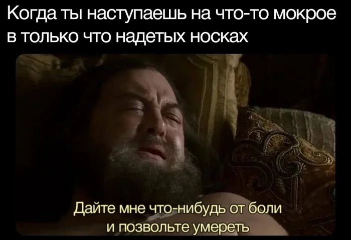 Just not this - Humor, Picture with text, Memes, Game of Thrones, Robert Baratheon, Socks, Wet