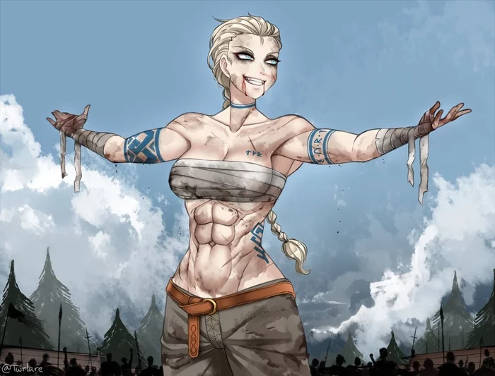 Elsa - Strong girl, Muscleart, Elsa, Twrlare