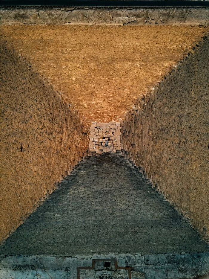Ancient Egyptian pyramid aerial view (Pyramid of Cheops) - Archeology, Around the world, Scientists, Research, Egypt, Ancient Egypt, Drone, Informative, Professional shooting, Drone, Pyramid, Pyramids of Egypt, Airbrushing, Aerial photography, Longpost