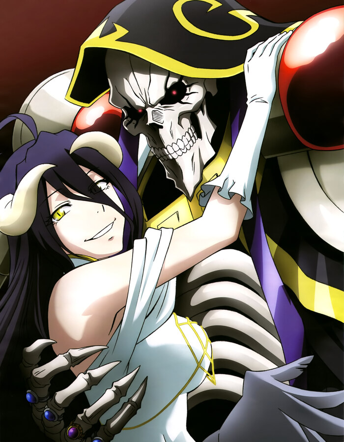   , , Anime Art, Overlord, Ainz Ooal Gown, Albedo (Overlord), , ,   