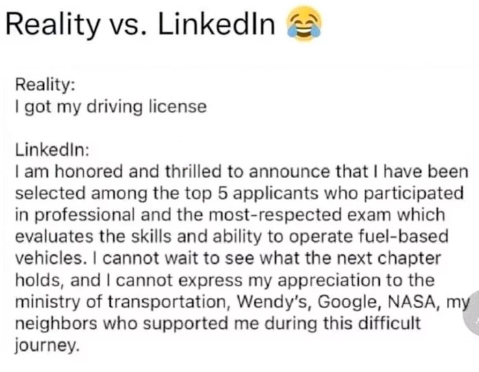 Reality versus LinkedIn (or hh) - Recruiting, LinkedIn, Picture with text, Humor, Exaggeration