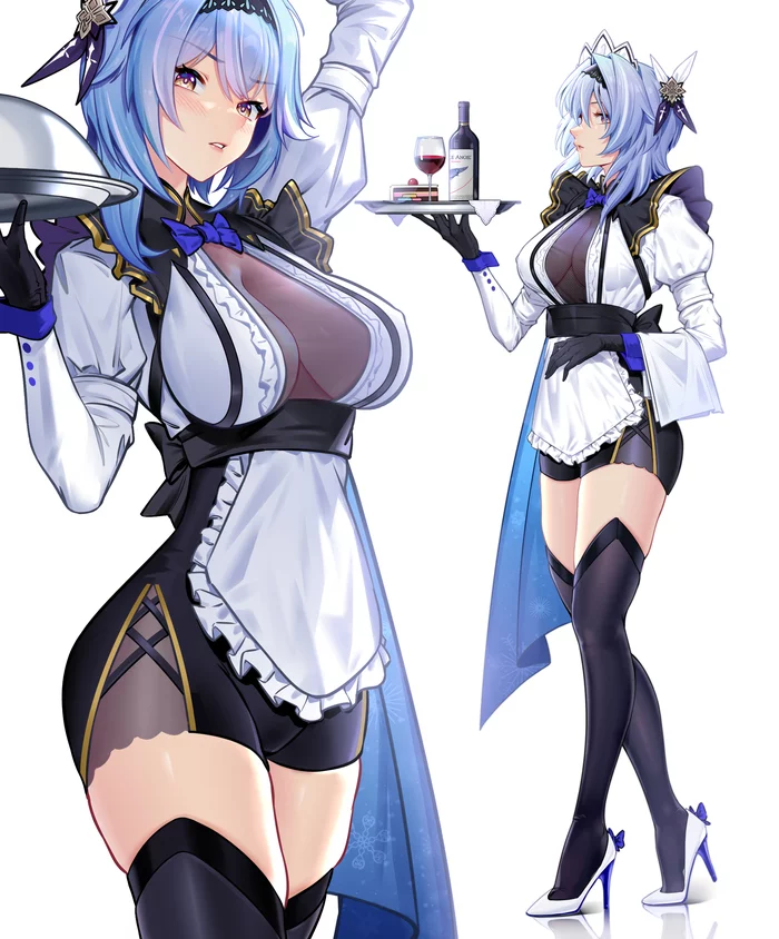 eola - Genshin impact, Eula (Genshin Impact), Art, Girls, Games, Anime, Anime art, Housemaid