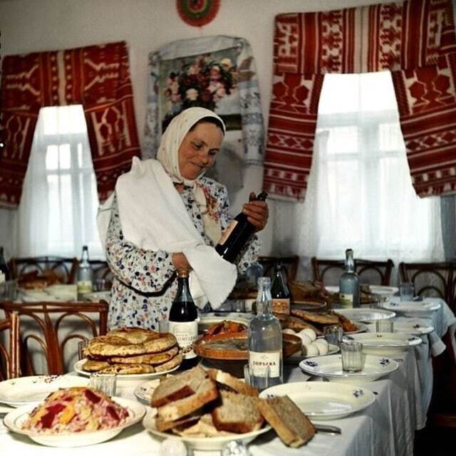 Rustic table setting - The photo, Old photo, Village, Village, Serving, the USSR