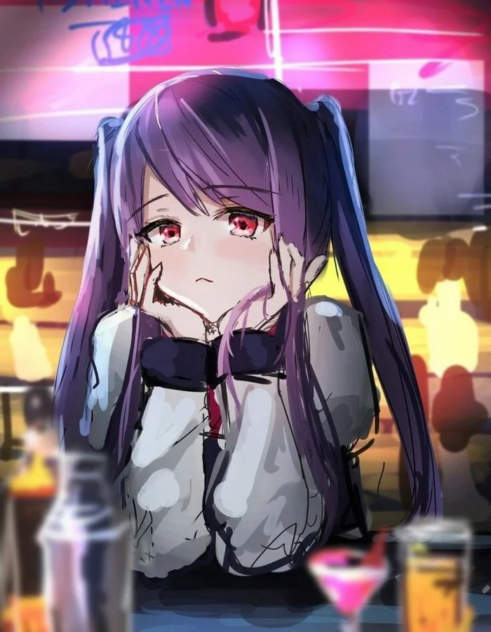 Jill without clients - VA-11 Hall-A, Julianne Stingray, Anime art, Anime