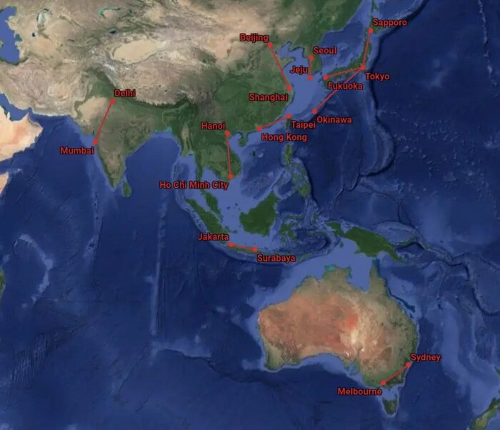 Это 10 самых загруженных авиамаршрутов