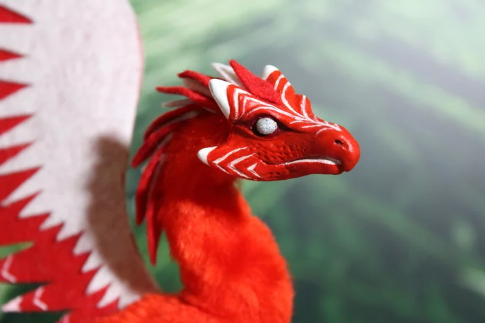 blood wyrms - My, Handmade, With your own hands, Toys, Red Dragon, Monster, Snake, Needlework, Needlework without process, Longpost