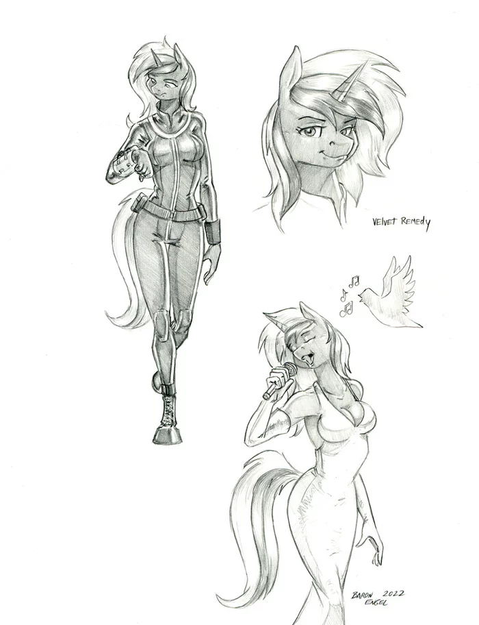 Velvet Remedy - My little pony, Fallout: Equestria, Velvet remedy, Baron engel, Anthro