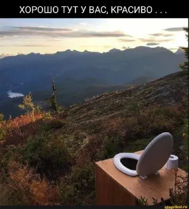 It's like a fairytale) - Humor, Toilet, Landscape, Nature, wildlife, beauty, Picture with text