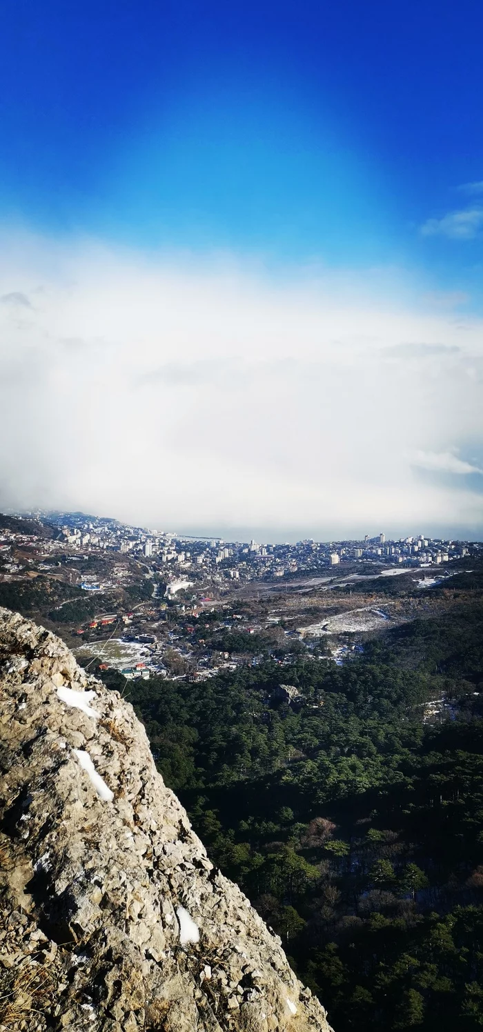 Yalta from a bird's eye view - Above the Wuchang-Su waterfall - Crimea, The photo, Yalta, Wuchang-Su, Longpost