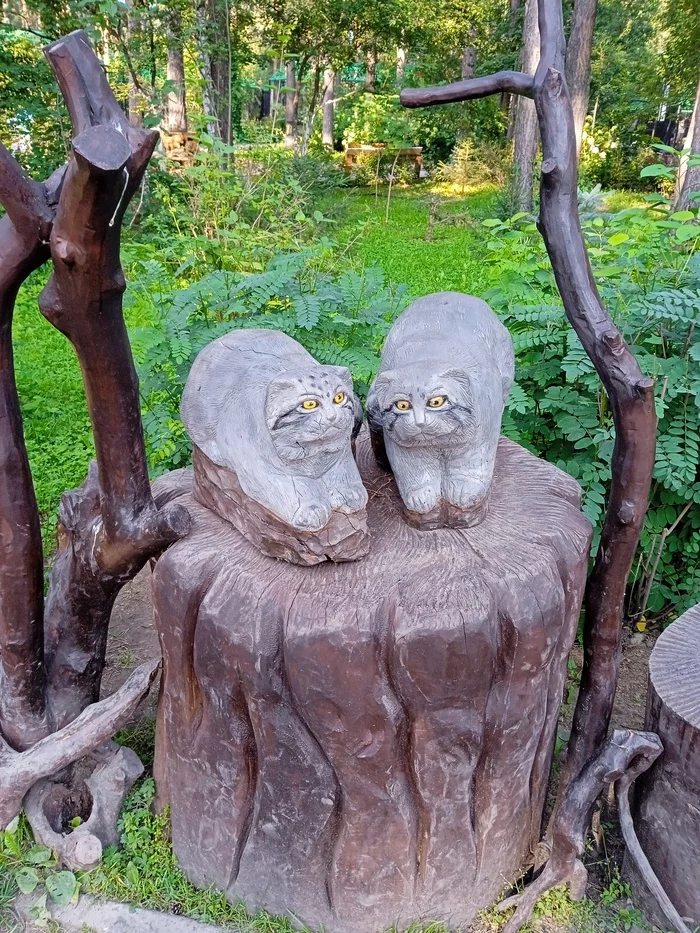 Novosibirsk manuls - My, Pallas' cat, Wood sculpture, Pet the cat, Small cats, Cat family, Novosibirsk