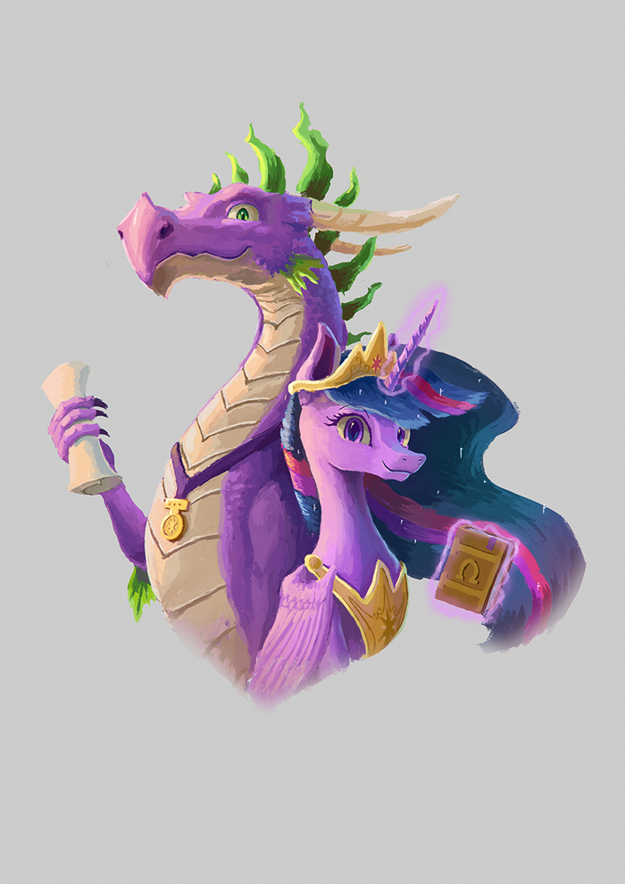  -  My Little Pony, Ponyart, Twilight Sparkle, Spike, Plainoasis