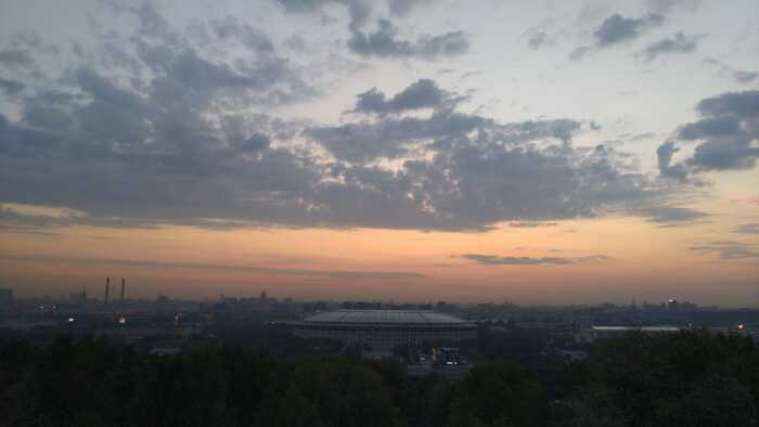Dawn on Sparrow Hills (Moscow) - My, Moscow, Sparrow Hills, dawn, Longpost