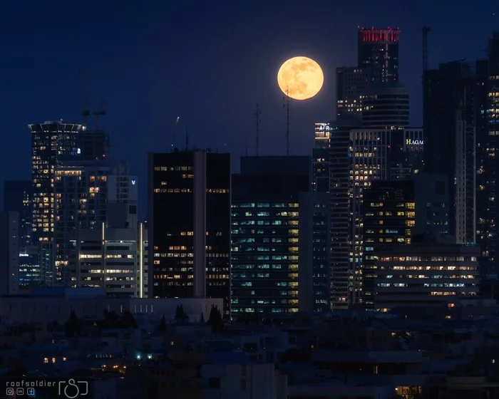 My failed attempts to catch the moon over Tel Aviv - My, Alexey Golubev, The photo, Photographer, Israel, I want criticism, Architecture, Town, Tel Aviv, Skyscraper, The property, View from above, moon, Full moon, Astrophoto, Longpost, Canon