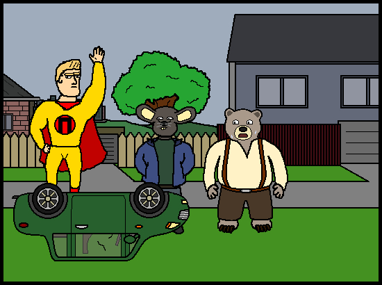 The one we deserve - My, Comics, Cheezyland, Car, Superheroes, Mat, Longpost