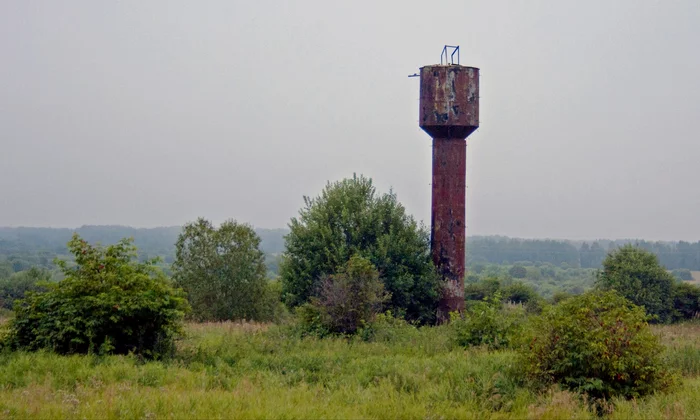 Forgotten state farm ((( - My, The photo, Landscape, Autumn, Abandoned, Water tower