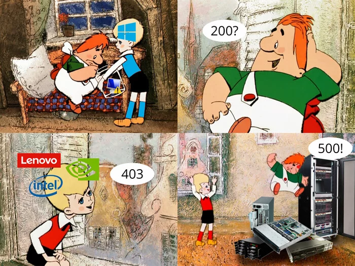 201 Created - Картинка с текстом, Раскадровка, Санкции, Windows, Малыш и Карлсон, Моё