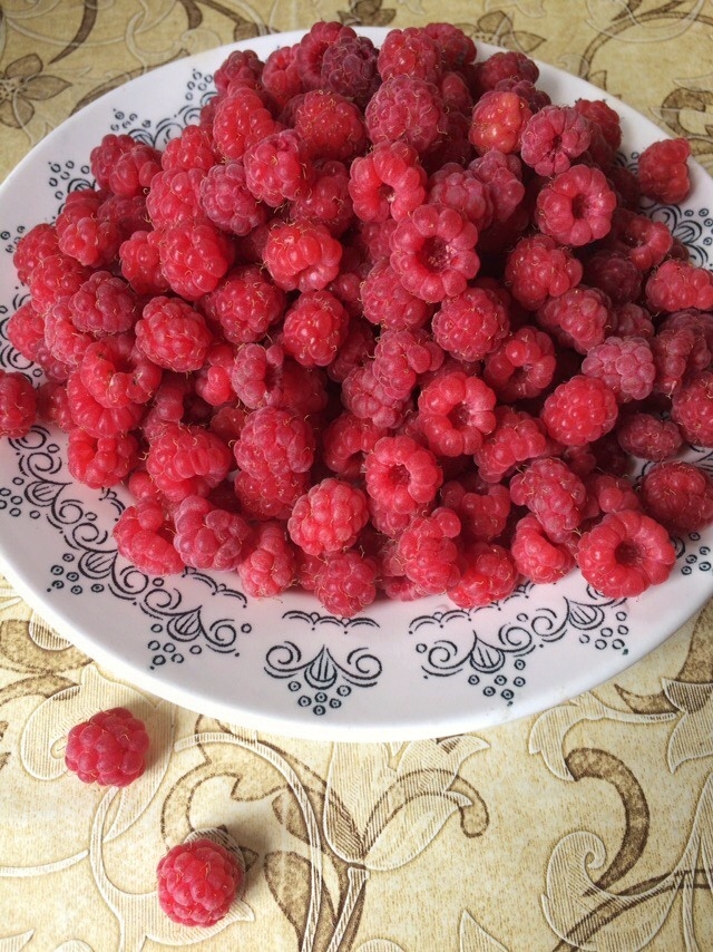Summer joys - My, Raspberries, Berries, Vitamins, Mobile photography