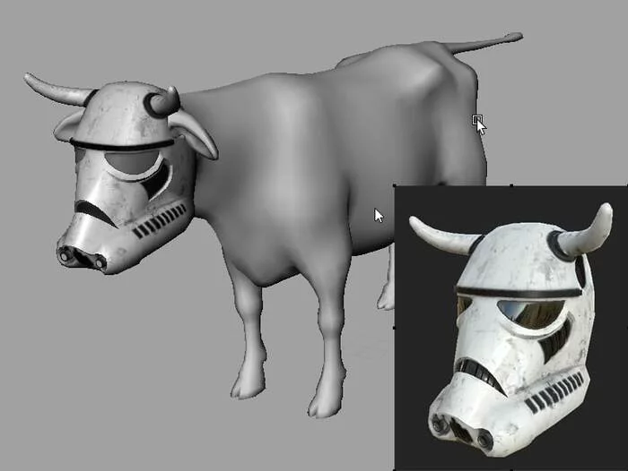 A bit of madness coupled with Easter eggs in Quiet Farm cow simulator - My, Video game, Development of, Steam, Gamedev, Indie game, Инди, Simulator, Games, Star Wars, Humor, Cow, UFO, Video, Youtube
