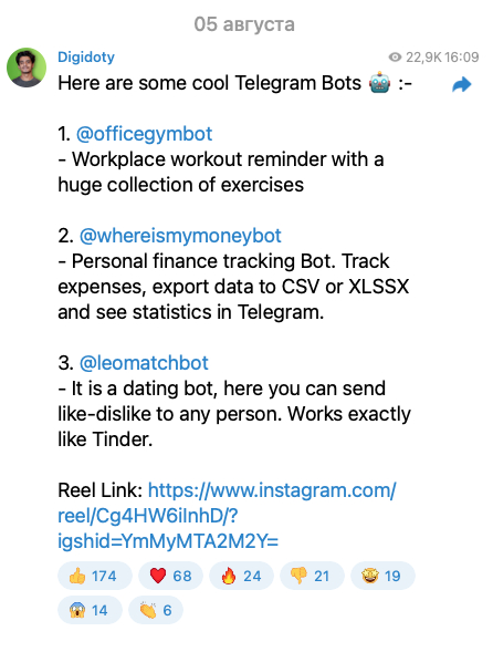 How I attracted 17 thousand users to the bot for free, and then missed 50 thousand - My, Telegram, Development of, The bot, Messenger, Video, Youtube, Soundless, Longpost