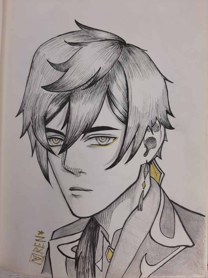  Genshin Impact, Zhongli (Genshin Impact), Anime Art, 