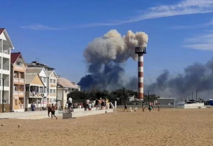 A series of explosions occurred at a military airfield near Sakami in Crimea - news, Incident, Crimea, Aerodrome, Military, Politics