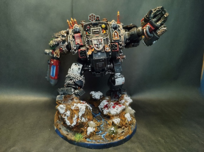 - Warhammer 40k, Warhammer, Adeptus Astartes, Cabbbriolet, Wh miniatures, Black Templars, Dreadnaught, 